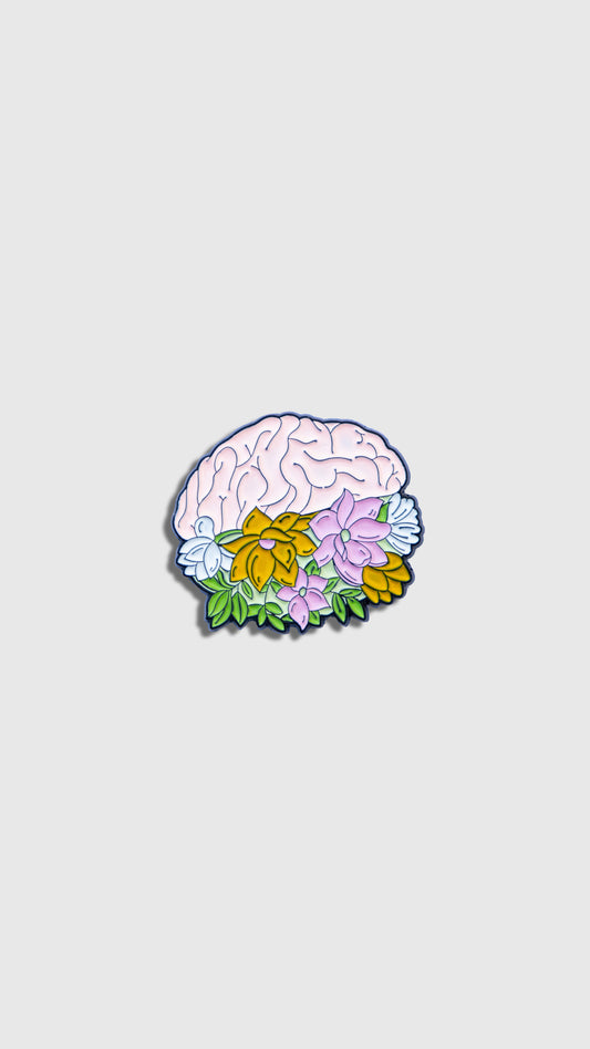 Half-Brain Half-Flowers pin!