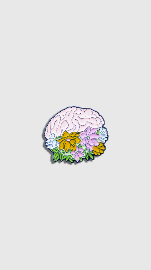 Half-Brain Half-Flowers pin!